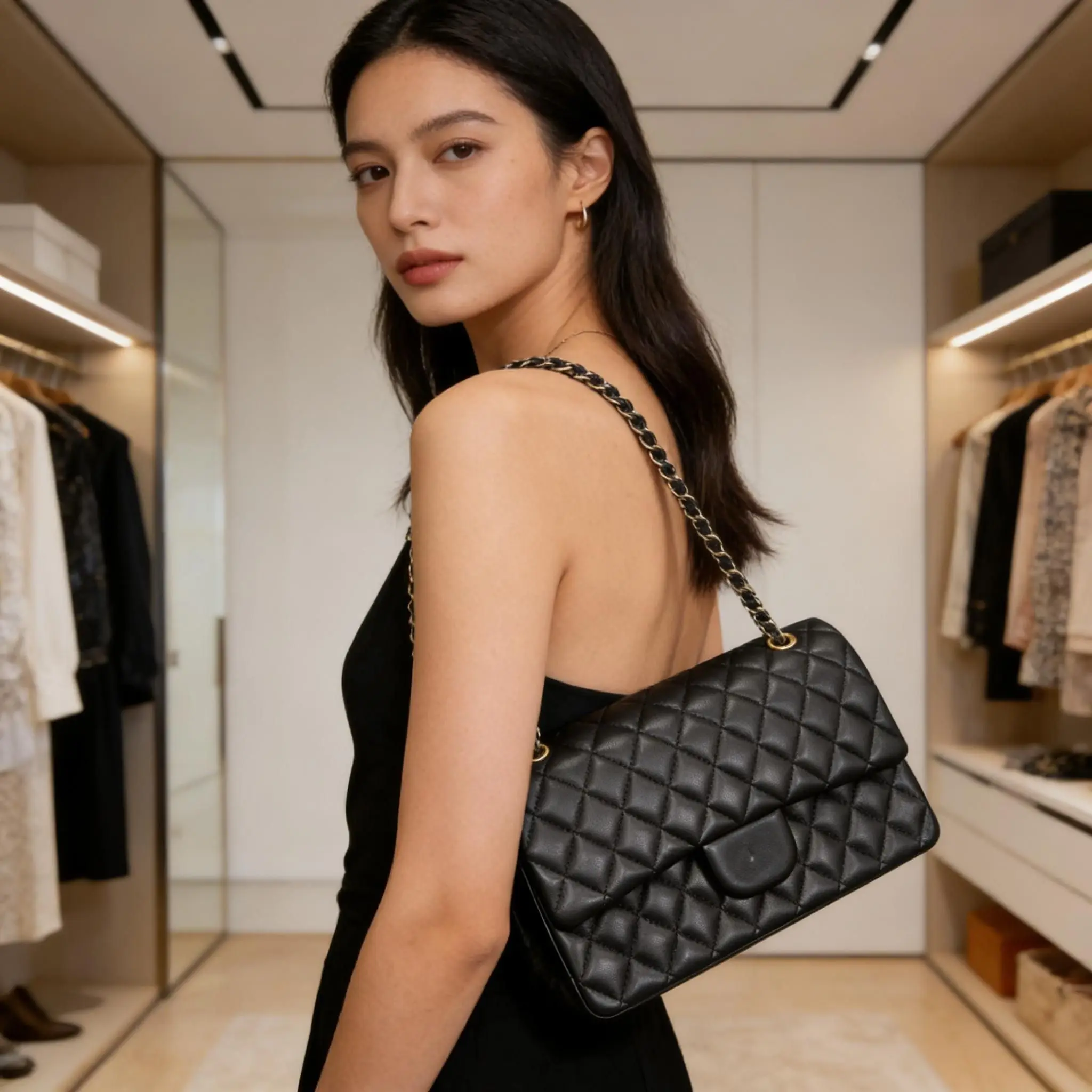 

Designer Crossbody Bag, Women's Tote Bag, High-Quality Leather Shoulder Bag, Diamond Pattern