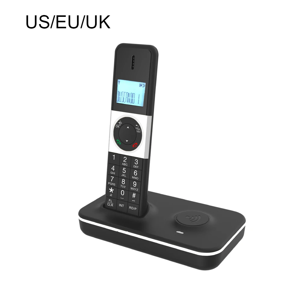 16 Language Compatible Cordless Telephone For Office Use Digital Display ABS Digital Display Telephone Desktop Telephone