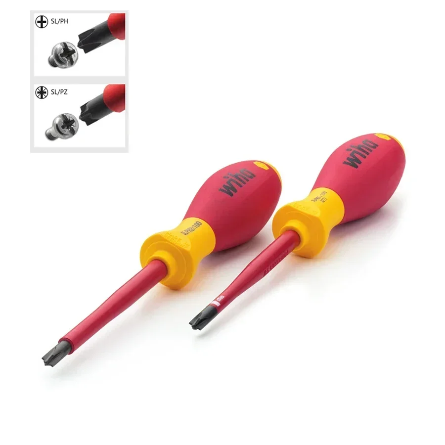 WIHA  Insulated Screwdriver 1000V VDE Test Electrician Phillips Slotted Pozidriv