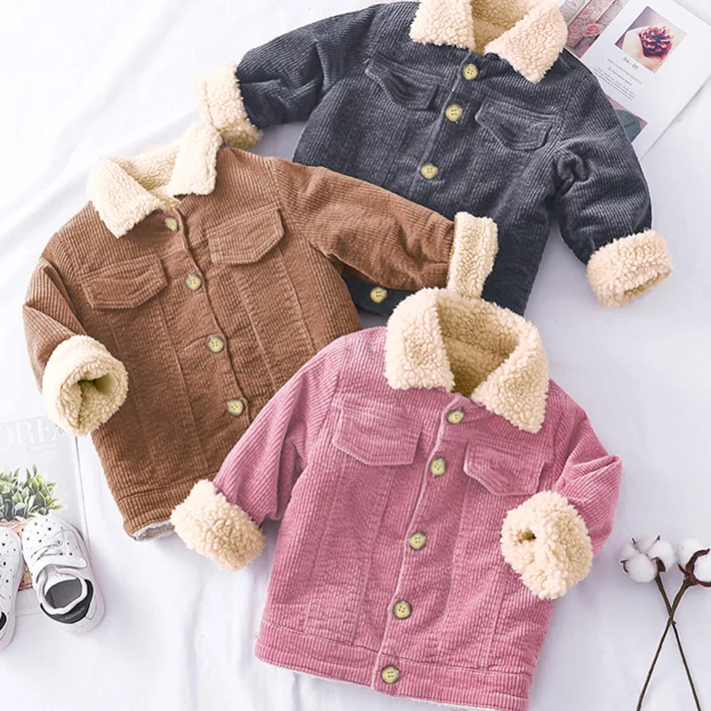 

Josaywin Children Jacket Coats Baby Kids Boys Warm Parka Corduroy Coats for Girls Outerwear Baby Lambswool Children Jackets Coat