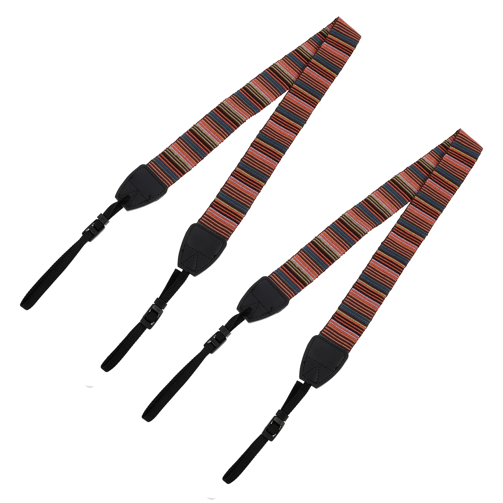 

2pcs Camera Shoulder Strap Adjustable Belt Travel Outdoor Premium Material Comfortable Neck Part