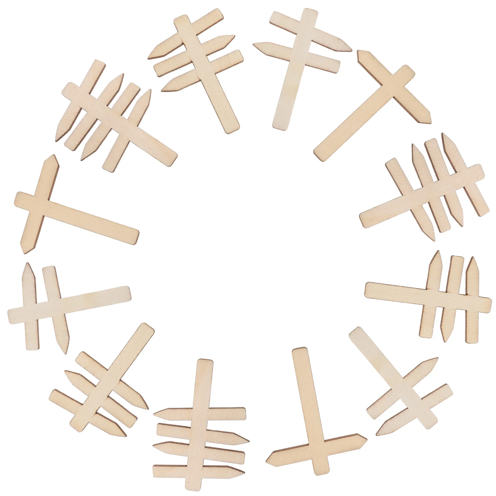 50 قطعة علامات الطريق الخشبية الصغيرة لوحات الرسائل الزخرفية لملحقات ملصقات بيت الدمى لتقوم بها بنفسك أسوار إشارة المرور للتعلم المبكر