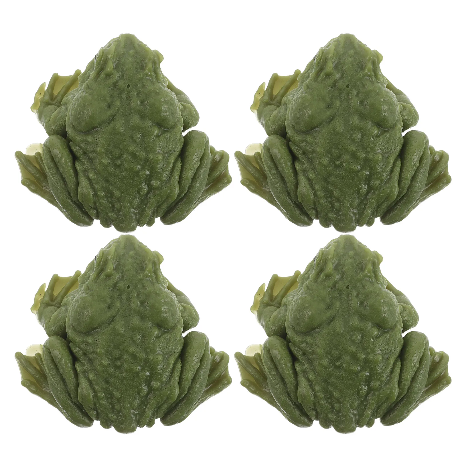 4Pcs Realistic Soft Frog Squeeze Stretchy Fidget Stress Relief Sensory Simulation Halloween Prank Gag Squeeze Frog Shaped Toy