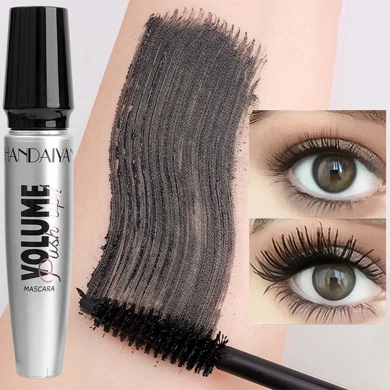 Smooth Non-caking Black Mascara Long Lasting Natural Thick Quick Drying Non-blooming Mascaras Eyelash Extension Makeup Cosmetics