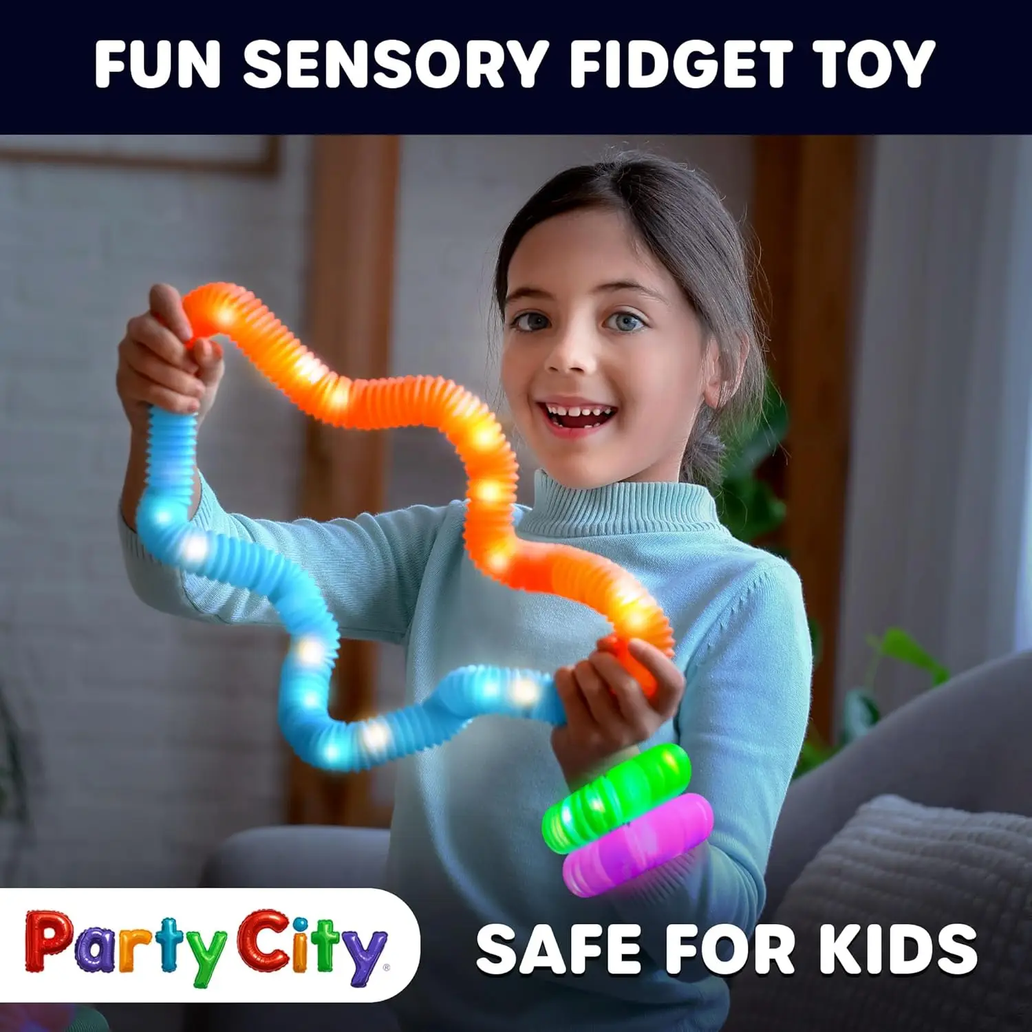 Tubes Pop LED extensibles, 24 pièces, jouets lumineux, bâtons lumineux en vrac, cadeaux de fête pour enfants, fournitures néon qui brillent dans la nuit, Fidget