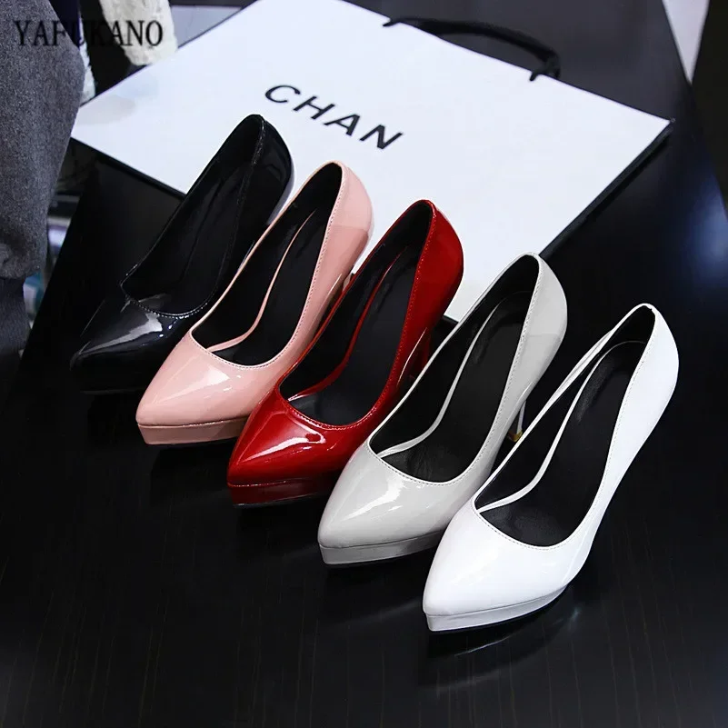 2024 Women\'s Pumps Shoes Trasero Saltos altos Sexy Thin Heel High Heels12CM Pointed Pumps Women Shoes Platform Wedding Shoes