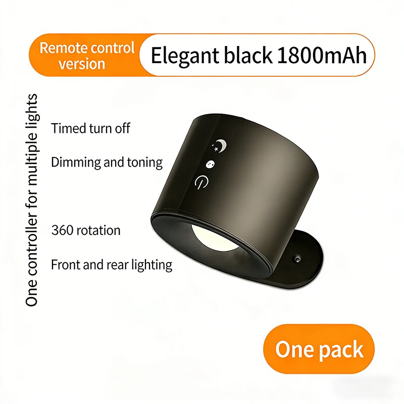 

Беспроводной настенный светильник, без сверления, прикроватная лампа для чтения, атмосферная подсветка для гостиной, зарядный светильник с дистанционным управлением.
