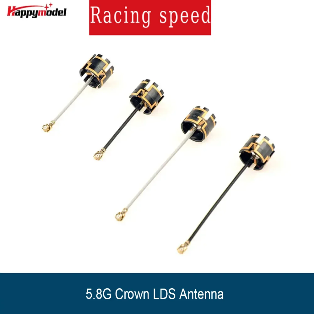 Antenne Happymodel 5.8G Crown LDS RHCP/LHCP pour Micro FPV Whoops, pour drone de course FPV longue portée, avion RC