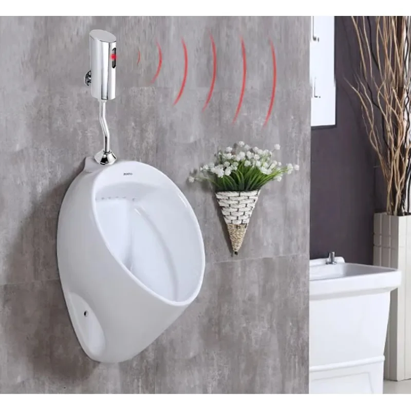 Automatic Touchless Toilet Replacement Wall Mount Plastic Flush Valve WC Bathroom Parts Water Saving Sensor Urinal Flusher