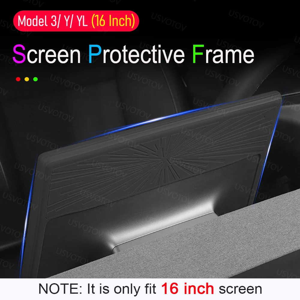 16'' Inch Silicone Screen Edge Protector Frame for Tesla Model Y Premium Juniper Model 3 YL 2026 Center Console Trim Accessories
