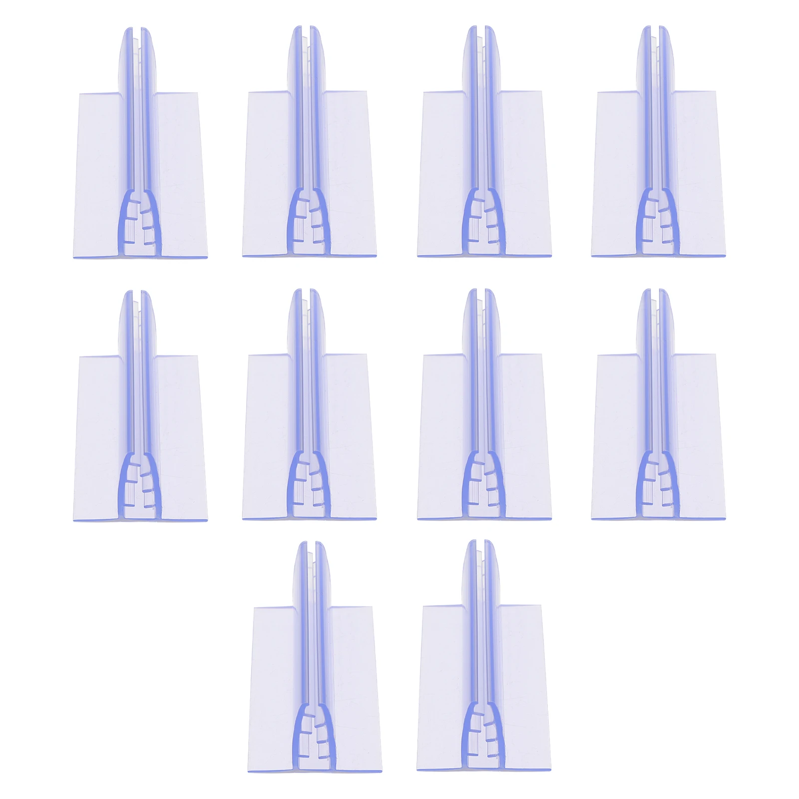 

10Pcs Advertising Clip Display Holders Premium PVC Retail Store Price Label Holder Acrylic Panel Stand Adhesive Base Sheet Rack
