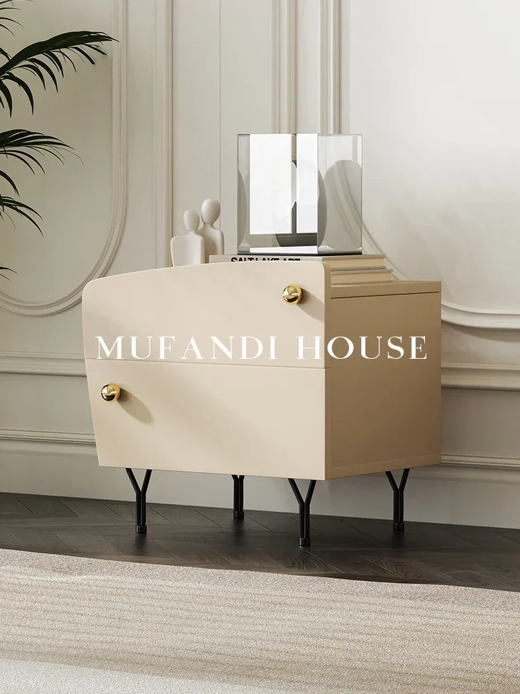Simple Modern Light Luxury Bedroom Bedside Storage Cabinet Designer Creative Locker