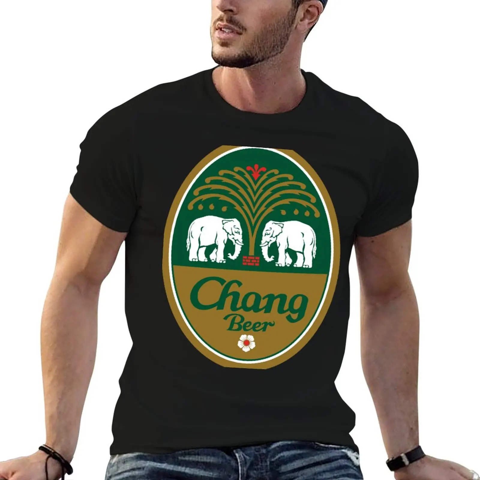 

Chang Beer Sticker T-Shirt t shirts cotton 100% t shirts for man graphic funny man t shirts for men T-Shirt