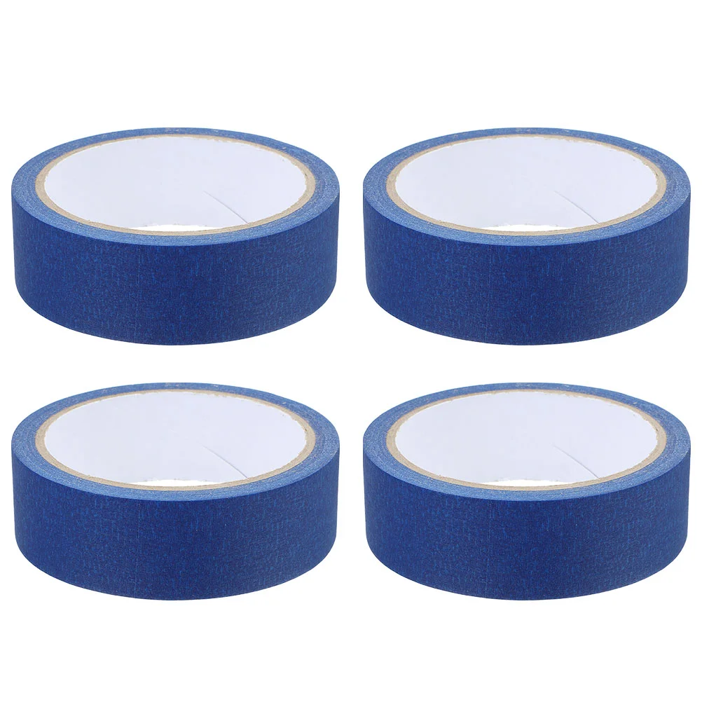 

4 Rolls Masking Tape Labeling Tapes Blue Drafting Paper for Painting White Spray Crafts