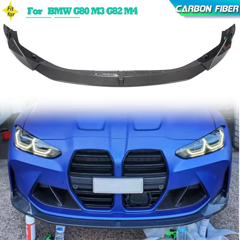 

Carbon Fiber Car Front Bumper Lip Spoiler for BMW G80 M3 G82 M4 2021 2022 Racing Front Lip Chin Protector Apron Guard