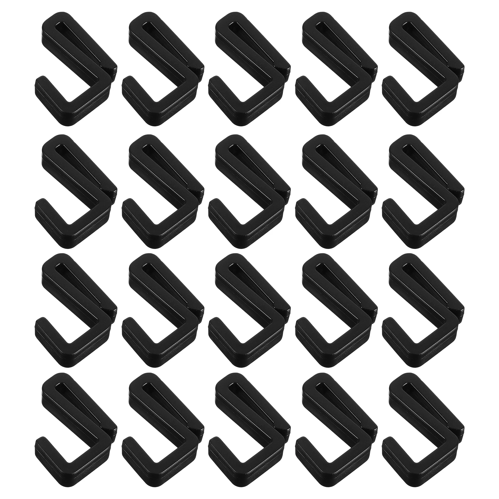 

20pcs Plastic Hooks Bag Hangers Easy Install Garage Bathroom Office S-Hooks Space Saving Compatible Round Square Pipe