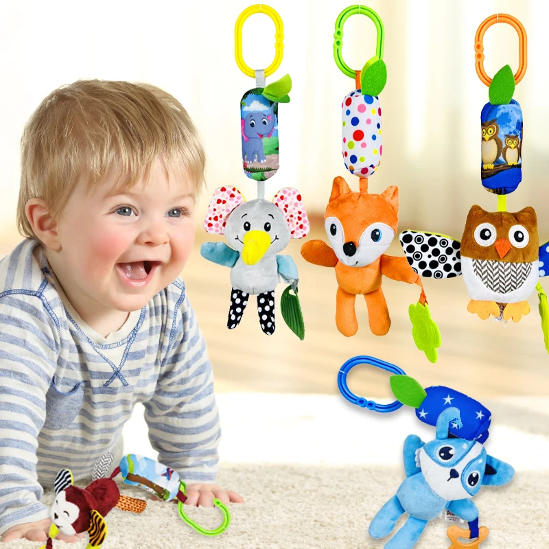 ของเล่นเด็กแบบใหม่ ตุ๊กตาผ้าเนื้อนุ่ม มีเสียงเขย่า จับถนัดมือ ของเล่นแขวน มีเสียงกรอบแกรบ ของเล่นเสริมพัฒนาการประสาทสัมผัส สำหรับเด็ก 0-24 เดือน ของเล่นกัดแทะ ของขวัญ