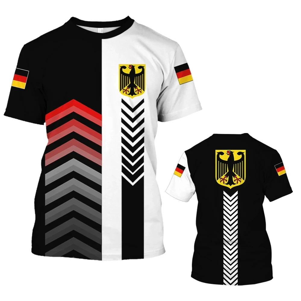 New World Flag T Shirt For Men 3d Print Germany Graphic T-shirts Oversized Short Sleeve Vintage Tops Unisex O Neck Clothing