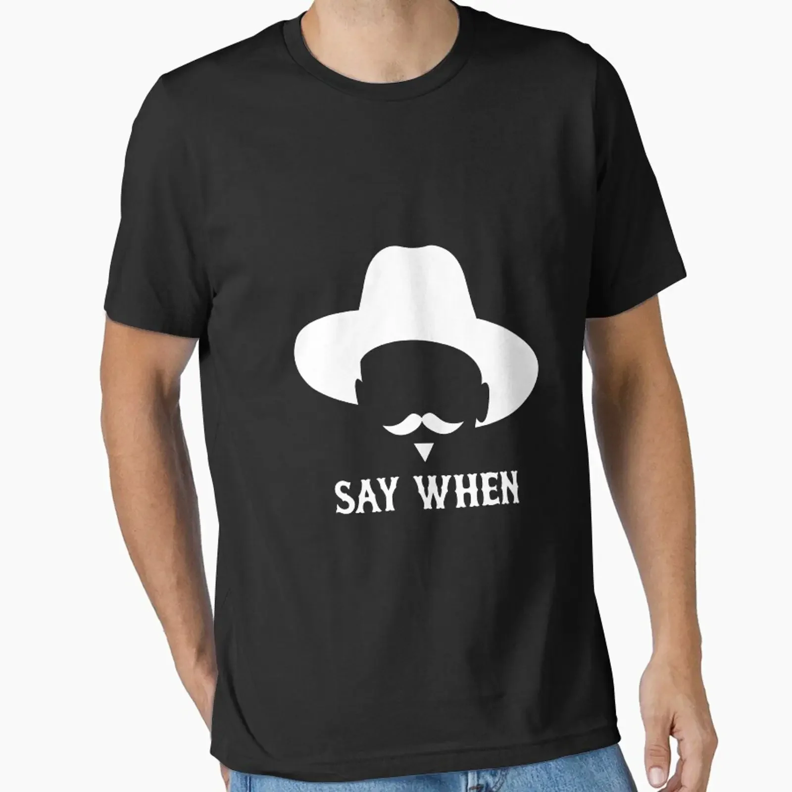 Say When Doc Holliday Tombstone Movie Essential T Shirt vintage Washed fashion Casual Unisex graphic Stretched streetwear