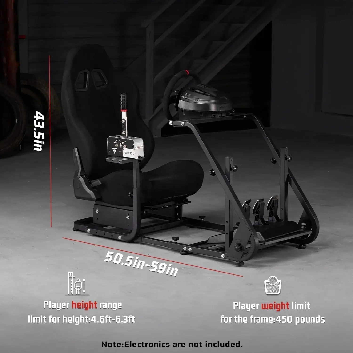 G29 Racing ห้องนักบินพร้อมที่นั่ง เหมาะกับ G25/G27/G923/T150 ขาตั้งพวงมาลัย ล้อ/เหยียบ