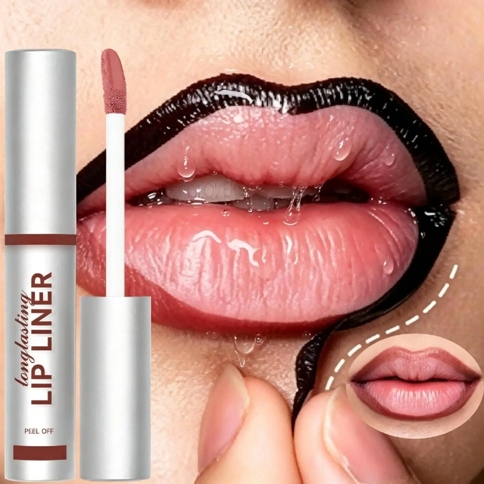 1PC  Removable Matte Lip Glaze, Long-Lasting Color Waterproof Moisturizing Matte Lip Tint Lipstick