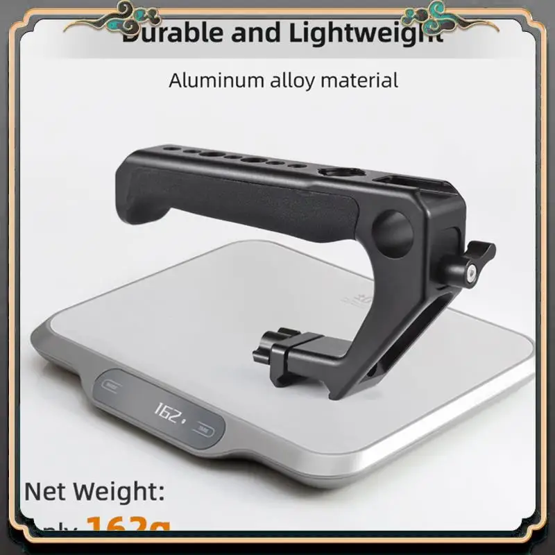 ASMA-DSLR Camera Top Handle Grip Camera Cold Shoe Adapter Mount G Rip With Clamp Rail Cold Shoes 1/4" 3/8" Threads