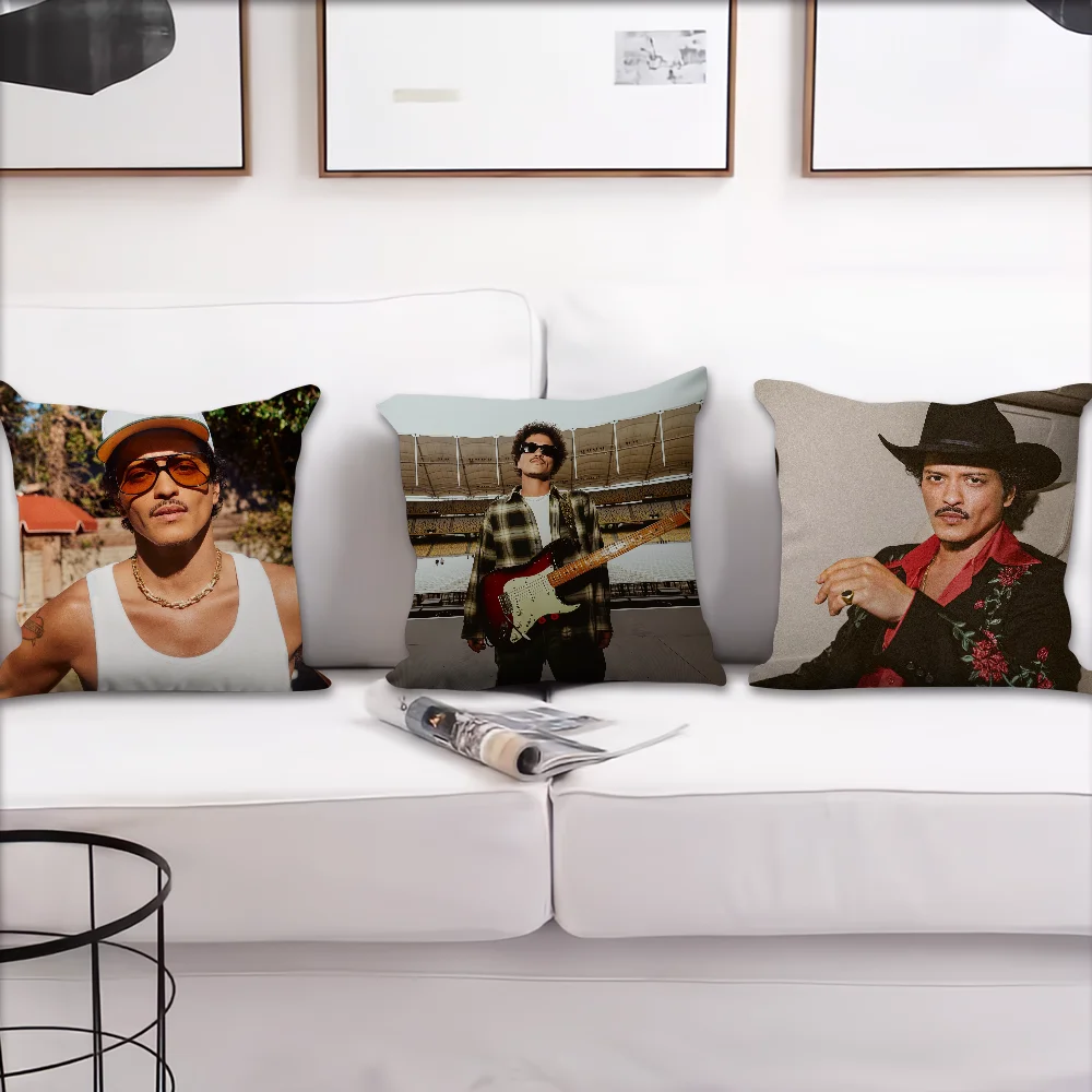 Classic Singer Bruno Mars Music cushion Sofa Living Room Bedroom Headboard Backrest Cushion Square Cushion Nap Time Pillow Case