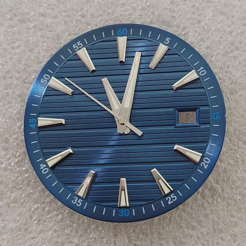 New Geometric Green Luminous Dial 33.5mm Watch Dial+Hands Kits for NH35 NH36 4R 7S Movement High Quality Watches Parts