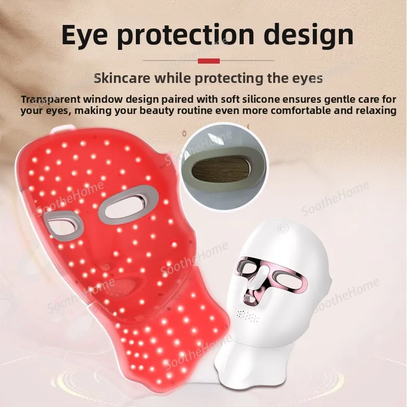 Beauty Mask Device, Color Light Mask, Seven-color Spectrometer,Portable Color Light Device, Skin Rejuvenation Mask Beauty Device