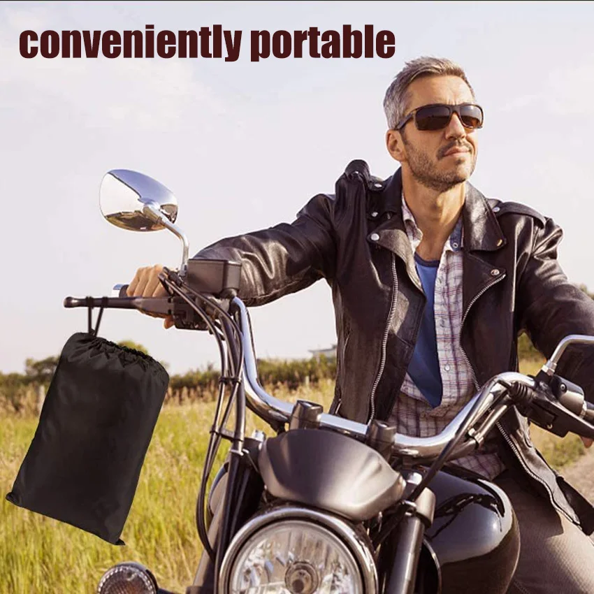 Motorcycle Cover Waterproof Dustproof UV Protective Outdoor Indoor Motorcycles E-bike Scooter190T Wear-resistant Fabric  Cover