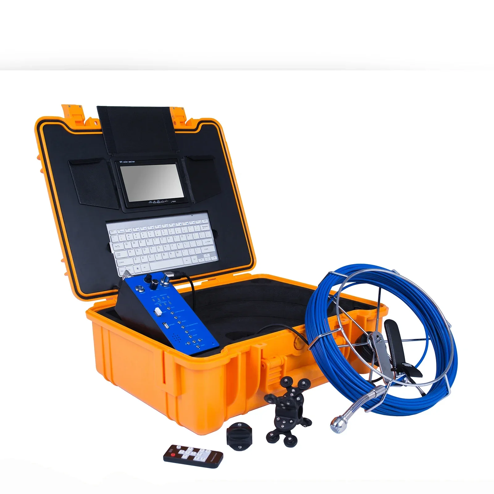 25mm Meter Counting Pipeline Inspection Camera H1 7inch Endoscope Borescope Drain Sewer Camera Video Record System Pipe Camera