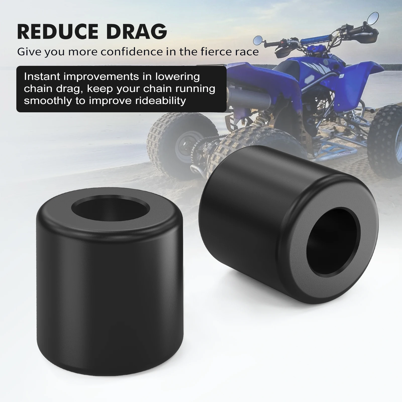 NICECNC 2 Pcs Nylon Chain Roller ATV For Yamaha Blaster 200 1988-2006 Warrior 350 YZ450F YZ250F 2006-2022 2021