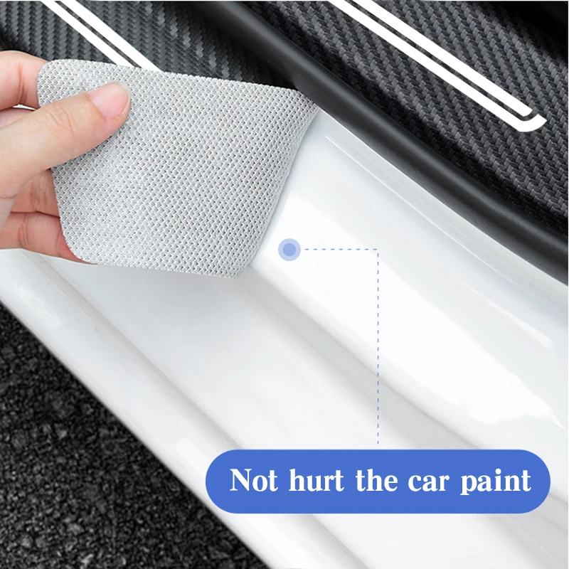 For Nissan Qashqai J10 J11 Carbon Fiber Car Doorsill Sticker Anti-scraping and Waterproof Protective Film Accessories Trunk