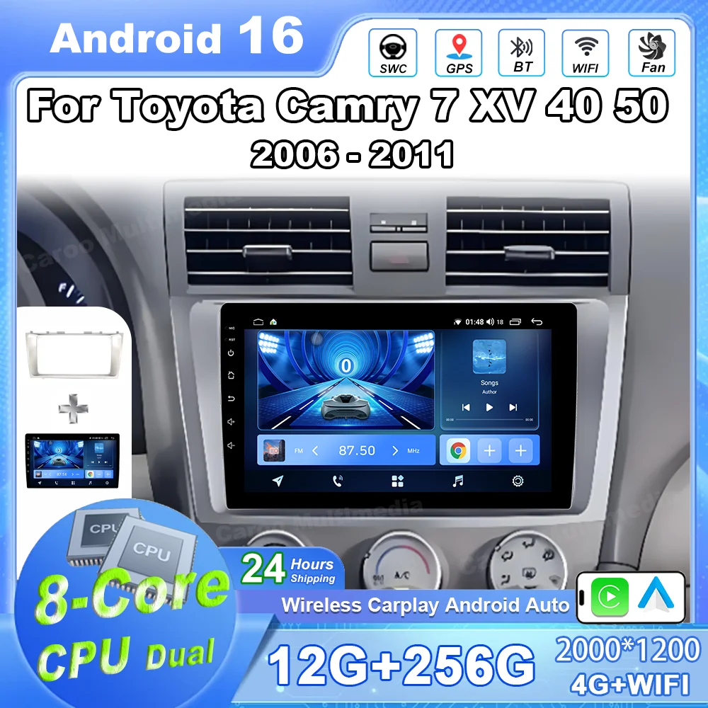 

Android Car DVD For Toyota Camry 7 XV 40 50 2006-2011 Car Radio Stereo Multimedia Video Player Navigation Touch Screen NO 2 Din