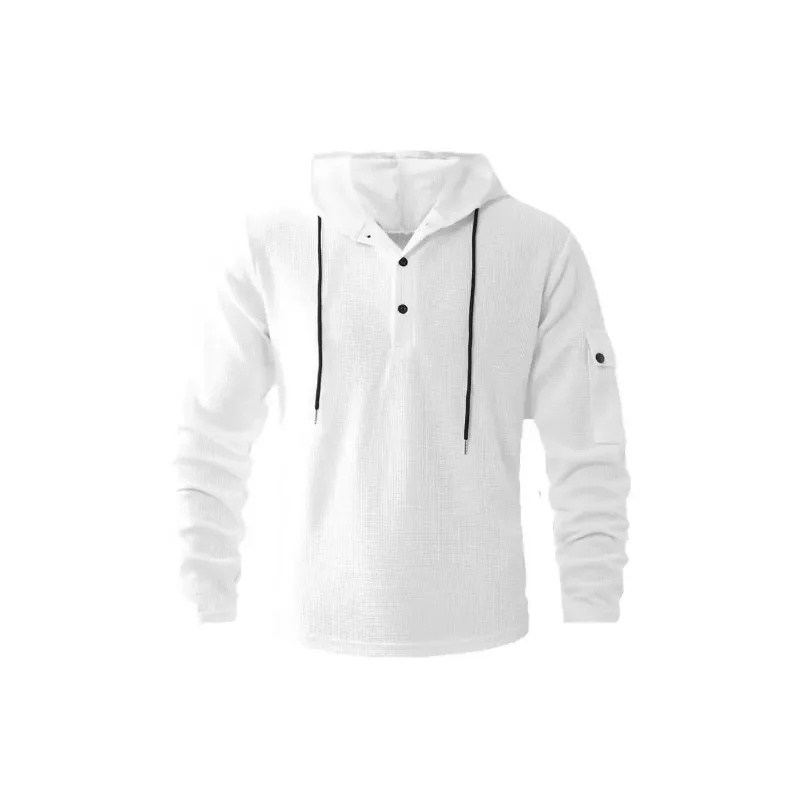 2026 Spring and Autumn New Men Fashion Trendy Brand Button Long Sleeve Hoodie Outdoor Sports and Leisure Comfortable Coat