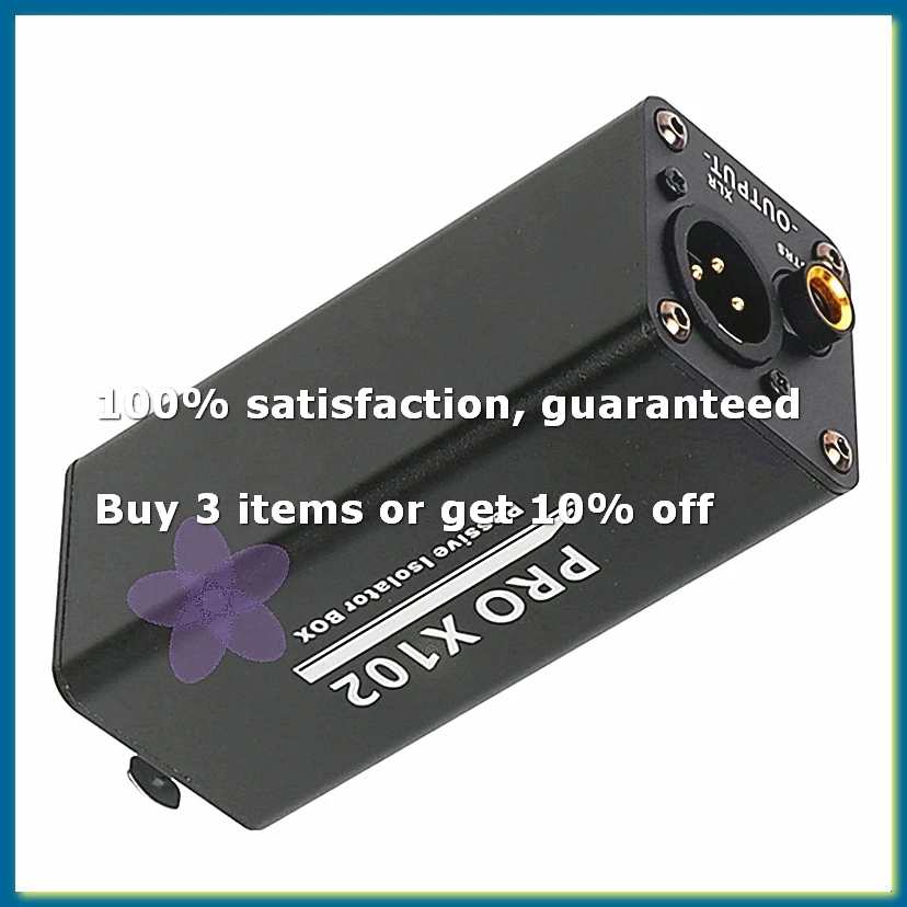 Audio Isolator Noise Reduction DI Ground Box 6.35 to Cannon Stereo Agricultural Electric Guitar Noise Eliminatio-DT30