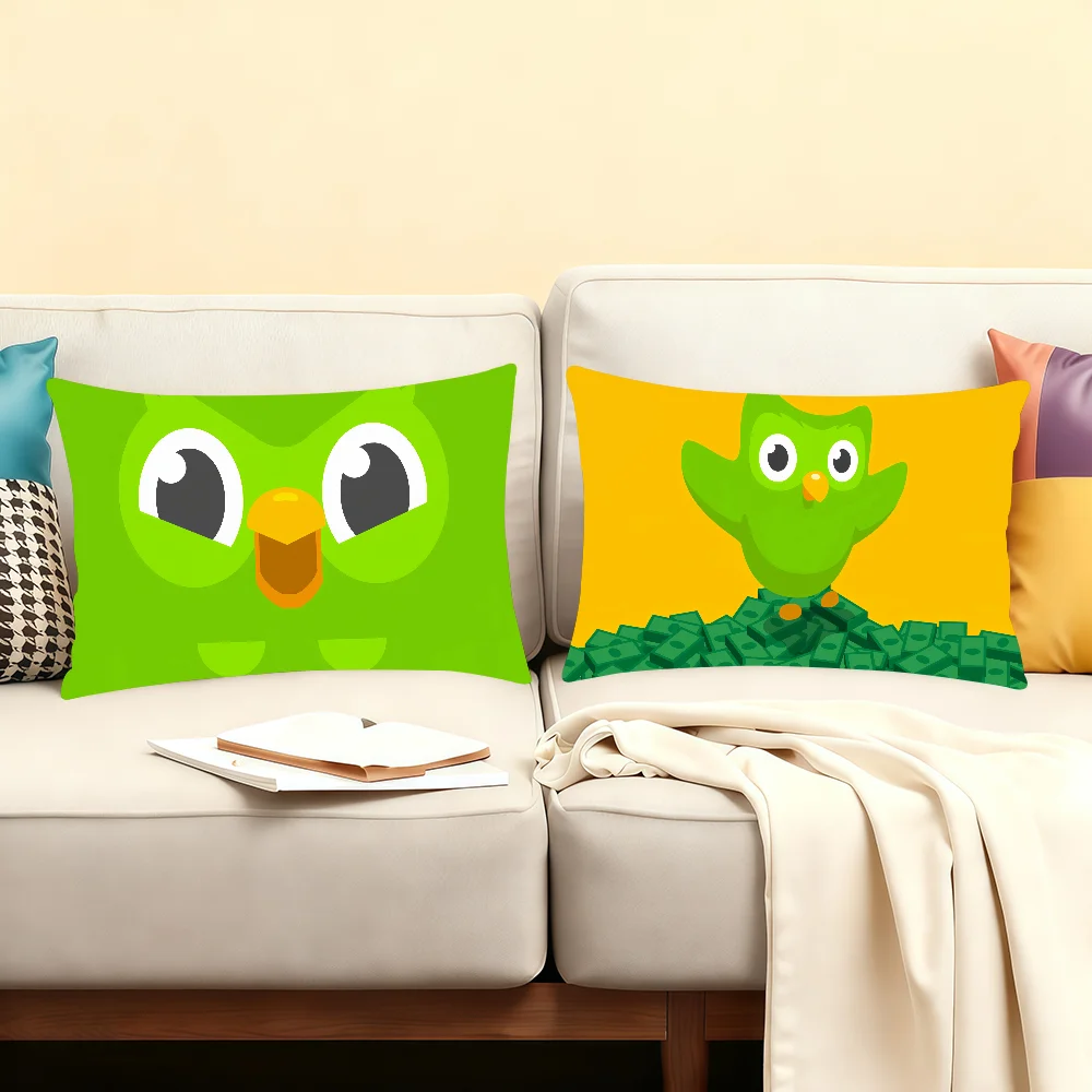 Cute Cartoon D-Duolingo cushion cover Office Rectangle Pillow Cover Home Coffee Shop Bedding Sofa living Room Hit product