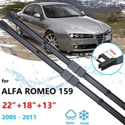 3x For Alfa Romeo 159 2005~2011 Front Rear Wipers Blades Set Kit Back Window Windshield Windscreen Brushes Washers Accessories