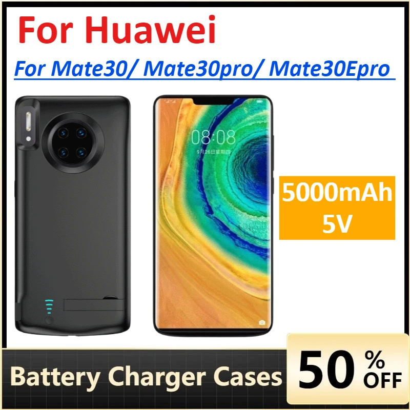 

Battery Charger Case for Huawei Mate30/ Mate30pro/ Mate30Epro 5000mAh Wireless Power Bank Cover