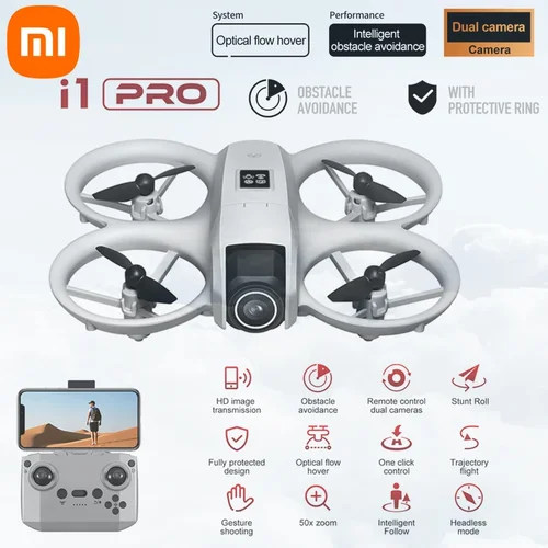 Xiaomi i1PRO Drone 8K máquina de fotografía aérea cámara Dual HD Quadcopter cinco lados evitación de obstáculos Dron plegable RC Drone