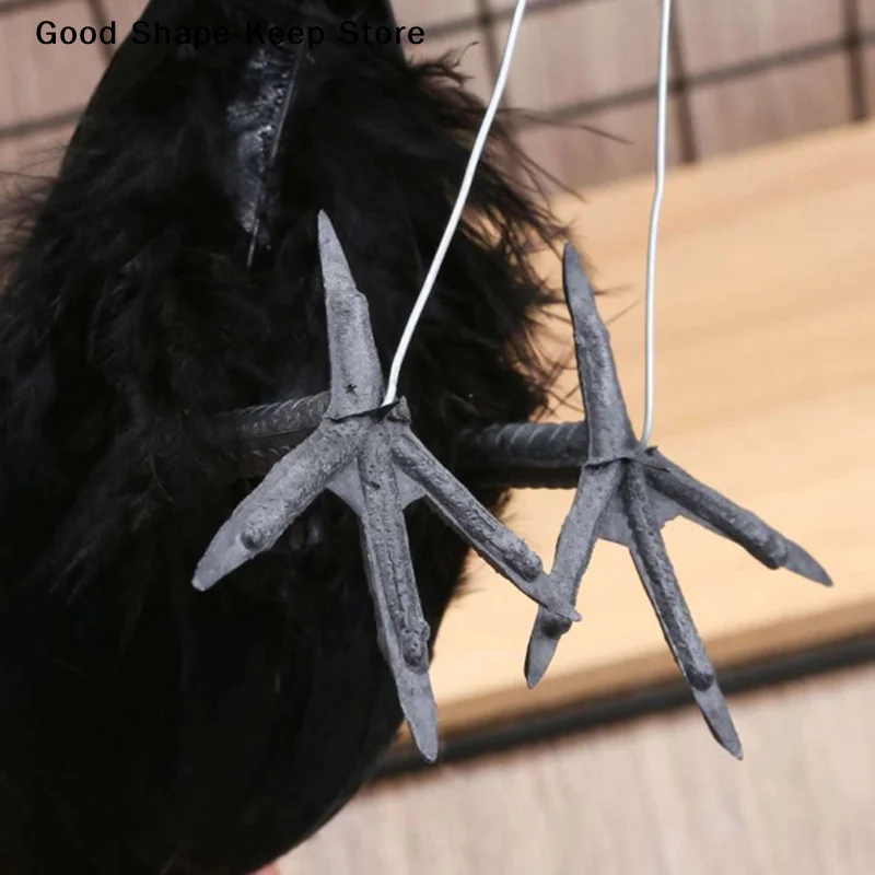 dailySimulation Black Crow Raven Bird Repellent Pest Control PigeonRepellent Garden Decoration Outdoor Decoracion Exterior
