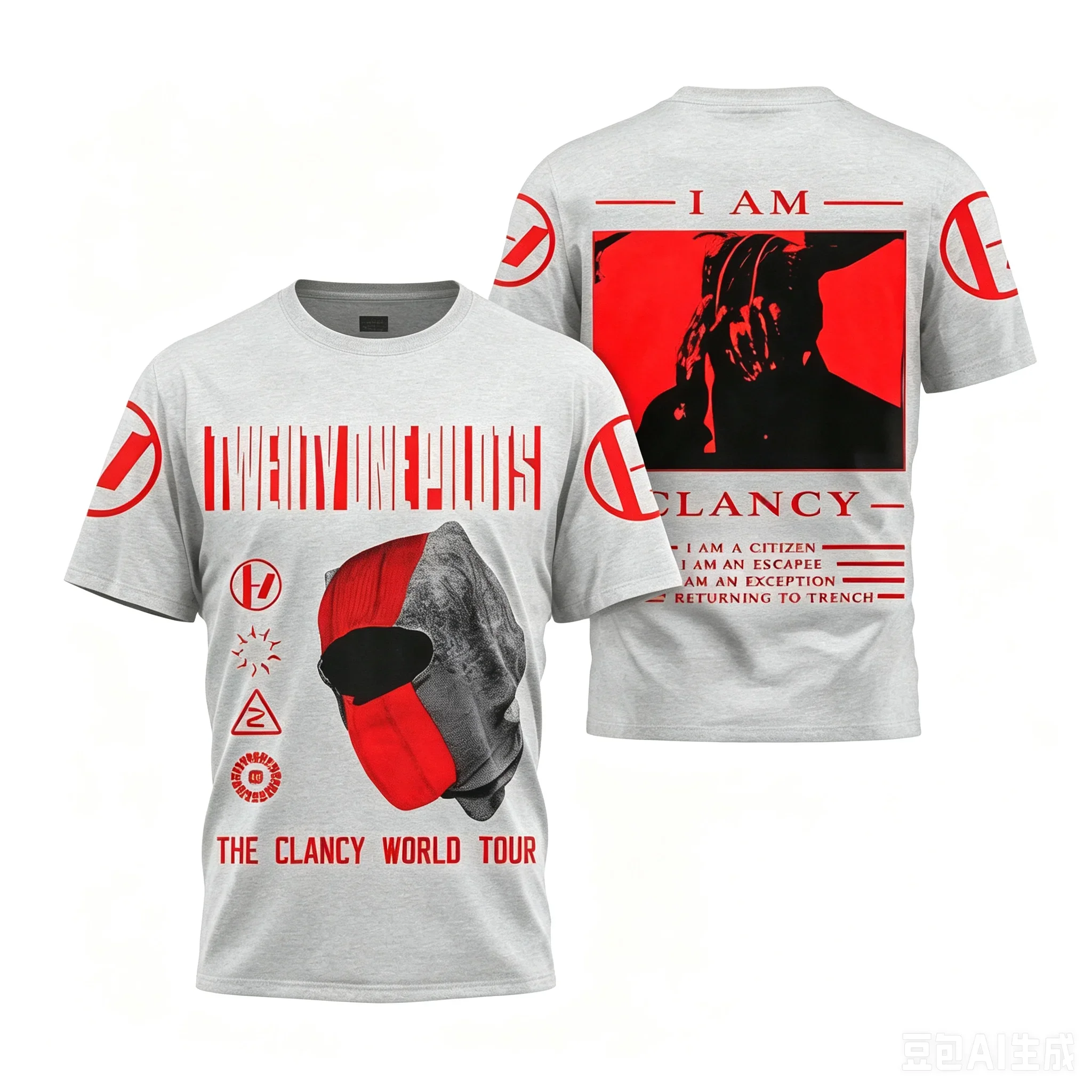 Twenty One Pilots 2026 The Clancy Tour Shirt 2026 Men Women Overszied T-shirt Y2K Unisex Men's Short-sleeved T-shirt Women's Tee - view 4