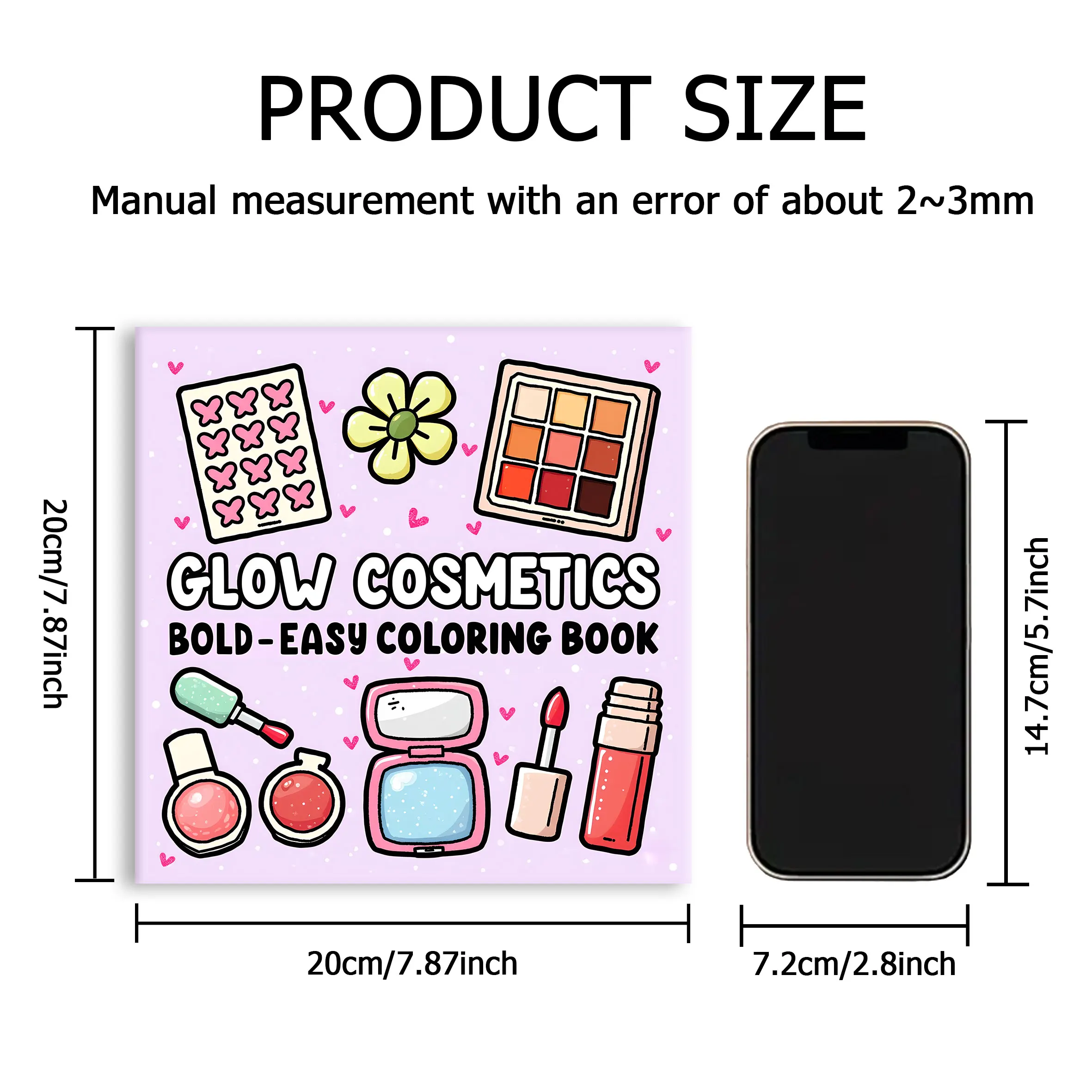 COSMETICS Bold-easy Patterns Coloring Book for Adults Cute Drawing Book Perfect Gift for Party and Birthday