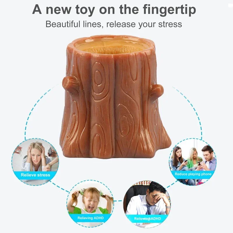 Squeeze Squirrel Cup Decompression Toy Rubber Fidget Toys 2 In 1 Cute Pen Holders for Kids Adults Fidget Antistress Sensory Toy