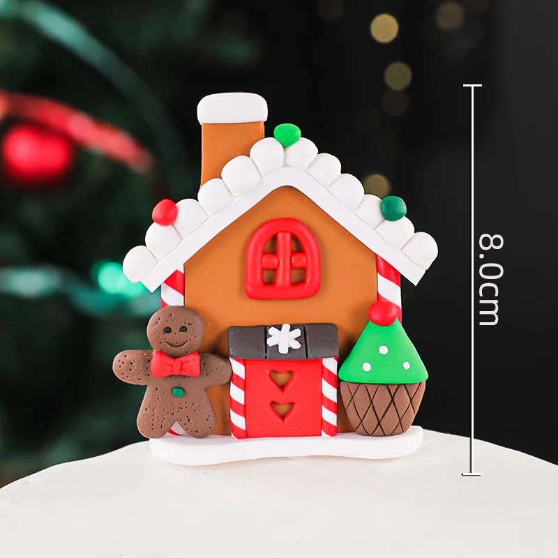 Neue Cupcake-Dekoration für Weihnachtskuchen, weicher Gummi-Weihnachtsbaum, Weihnachtsmann, Schneemann für Neujahr 2025, Weihnachts-Kuchenaufsatz – Detail 33