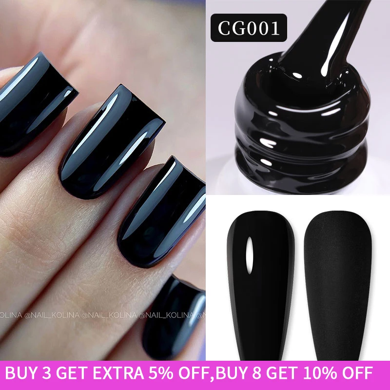 

BORN PRETTY Black White Colors Gel Nail Polish 10ml Soak Off UV LED Gel Nail Art DIY Design Semi Permanent Varnishes Manciure