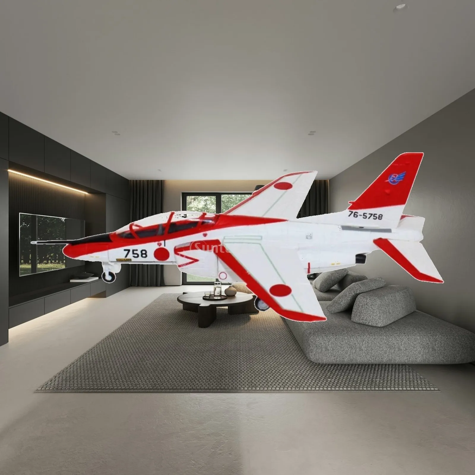 1 100 Scale Alloy Aircraft Replica T-4 Red White Metal Plane Model with Detailed Markings for Display