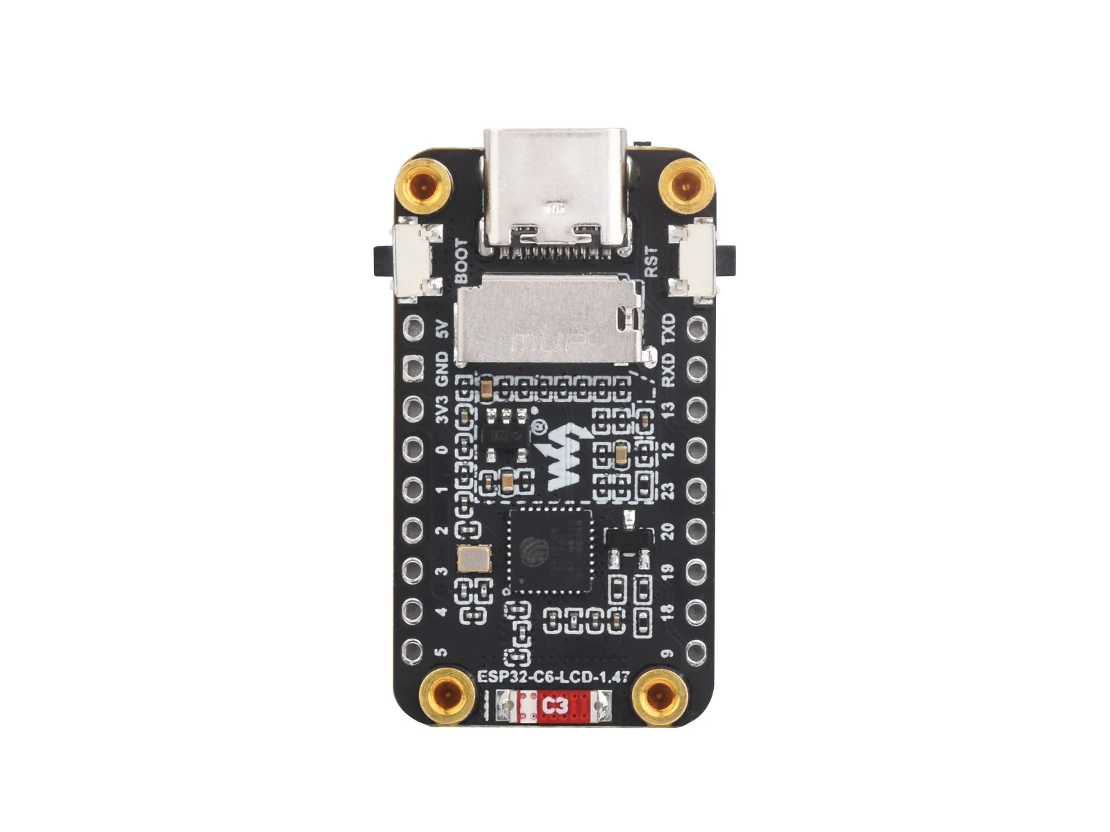 ESP32-C6 1,47-Zoll-Display-Entwicklungsplatine, 172 x 320, 262 K Farbe, 160 MHz Lauffrequenz-Single-Core-Prozessor, unterstützt WLAN