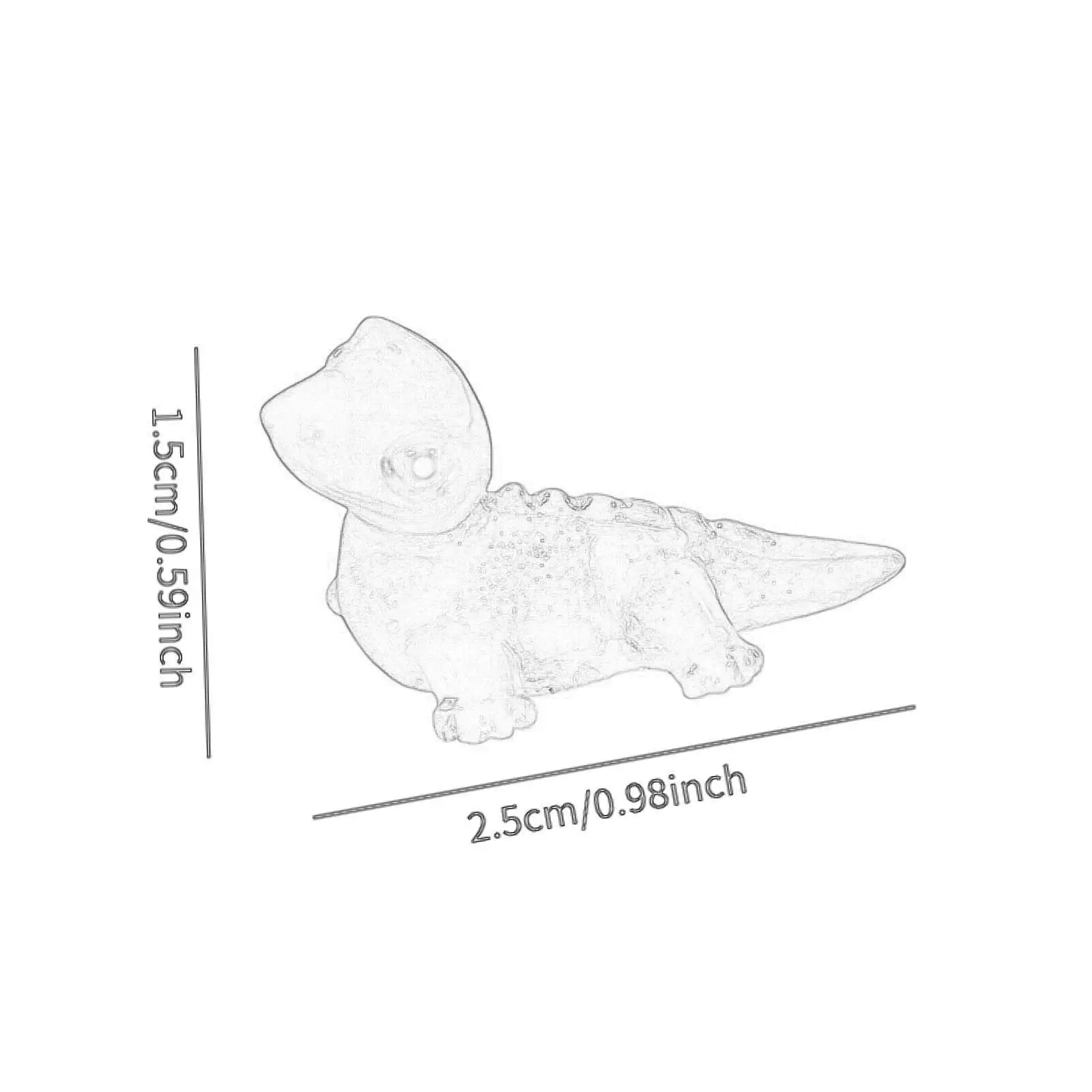60x الراتنج الشكل مصغرة التماثيل تماثيل صغيرة تماثيل صغيرة على شكل حيوانات مضيئة وعاء نبات صغير ديكور #6