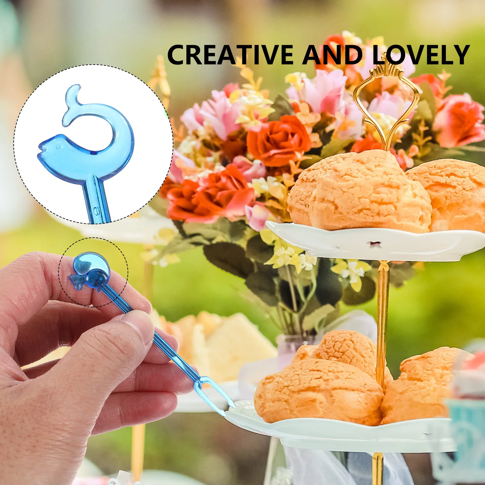 

Plastic Animal Fruit Forks Cartoon Food Picks Eco Friendly Safe Unique Design For Party Birthday Wedding Shower